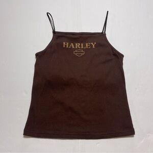 Vintage 2000’s Harley Davidson Brown Tank Top Women’s Size Medium Y2K